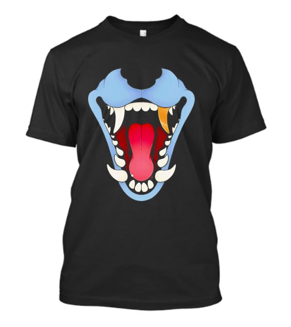 Slosh Dog Blue Maw Opened Red Tongue T-Shirt