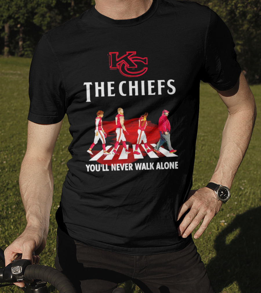 KC Chiefs Abbey Road You'll Never Walk Alone T-Shirt