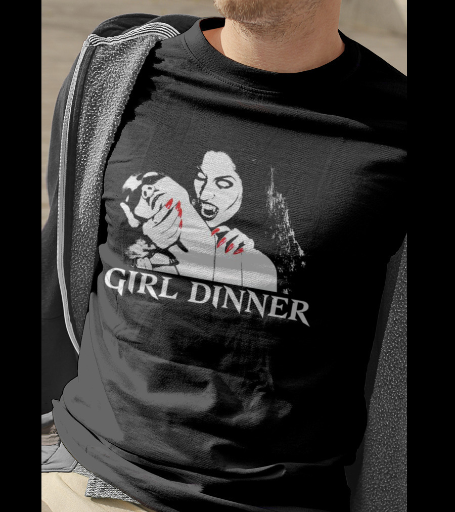 Girl Dinner Vampire Gothic Horror Aesthetic T-Shirt