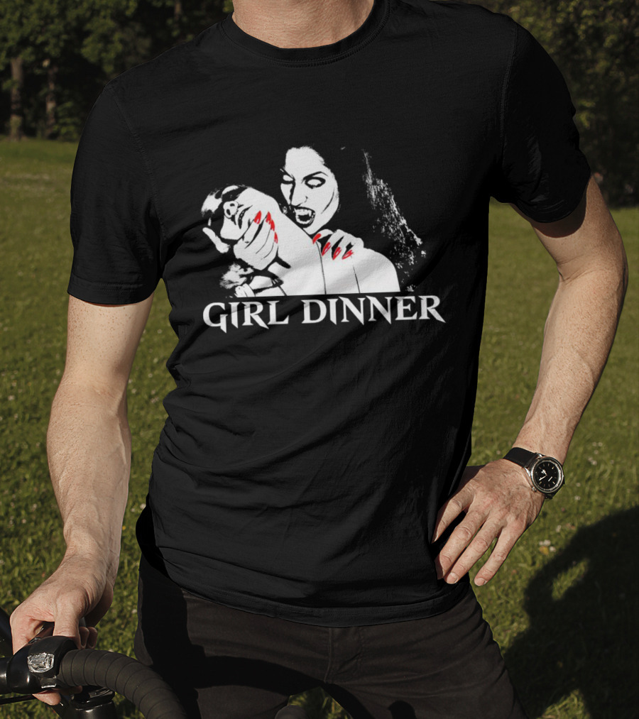 Girl Dinner Vampire Gothic Horror Aesthetic T-Shirt