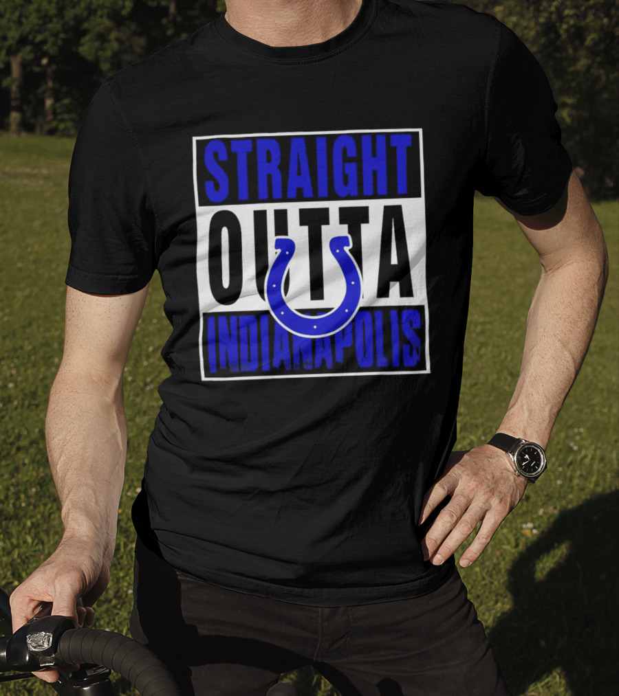 Straight Outta Indianapolis Colts Horseshoe T-Shirt