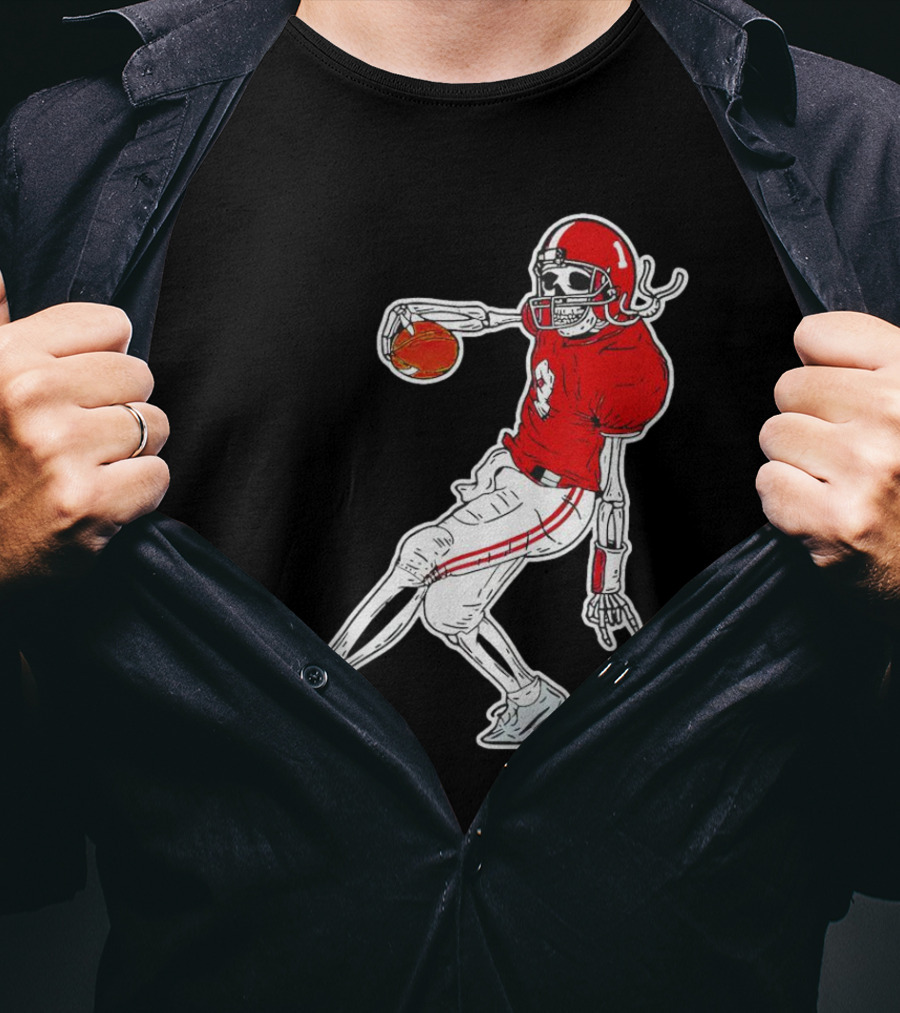 Sterling Shepard Oklahoma Sooners Tuck Fexas Skeleton Football Player T-Shirt