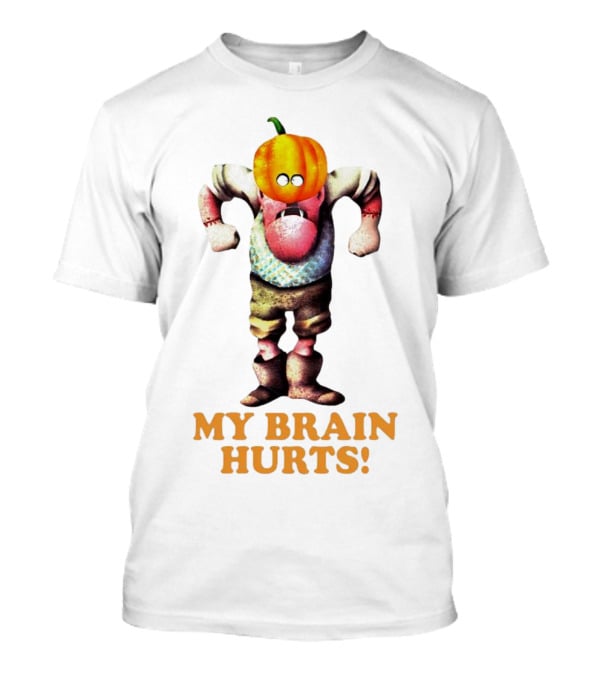 Gumby Halloween My Brain Hurts Pumpkin Head Character T-Shirt