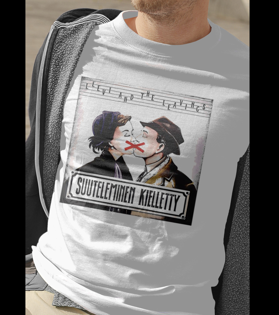 Leevi And The Leavings Suuteleminen Kielletty Vintage Couple With Red Cross T-Shirt