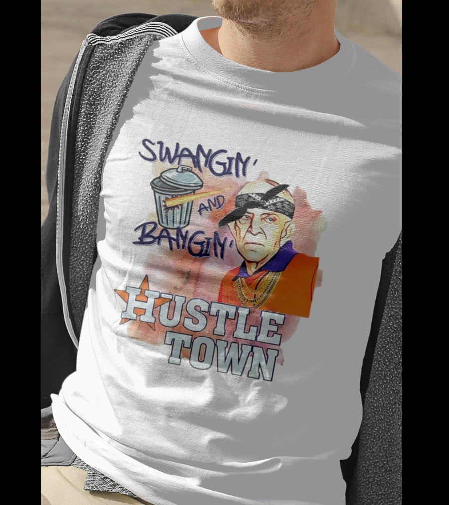 Swangin’ And Bangin’ Hustle Town Houston Astros Mattress Mack T-Shirt