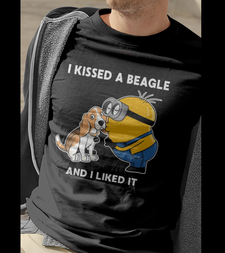 I Kissed A Beagle And I Liked It Minion Beagle Interaction T-Shirt