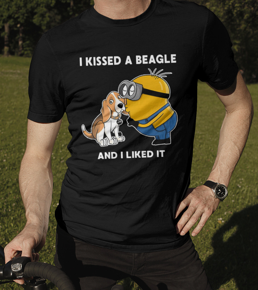 I Kissed A Beagle And I Liked It Minion Beagle Interaction T-Shirt