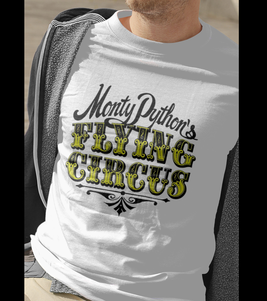 Monty Python's Flying Circus Vintage Yellow Lettering T-Shirt