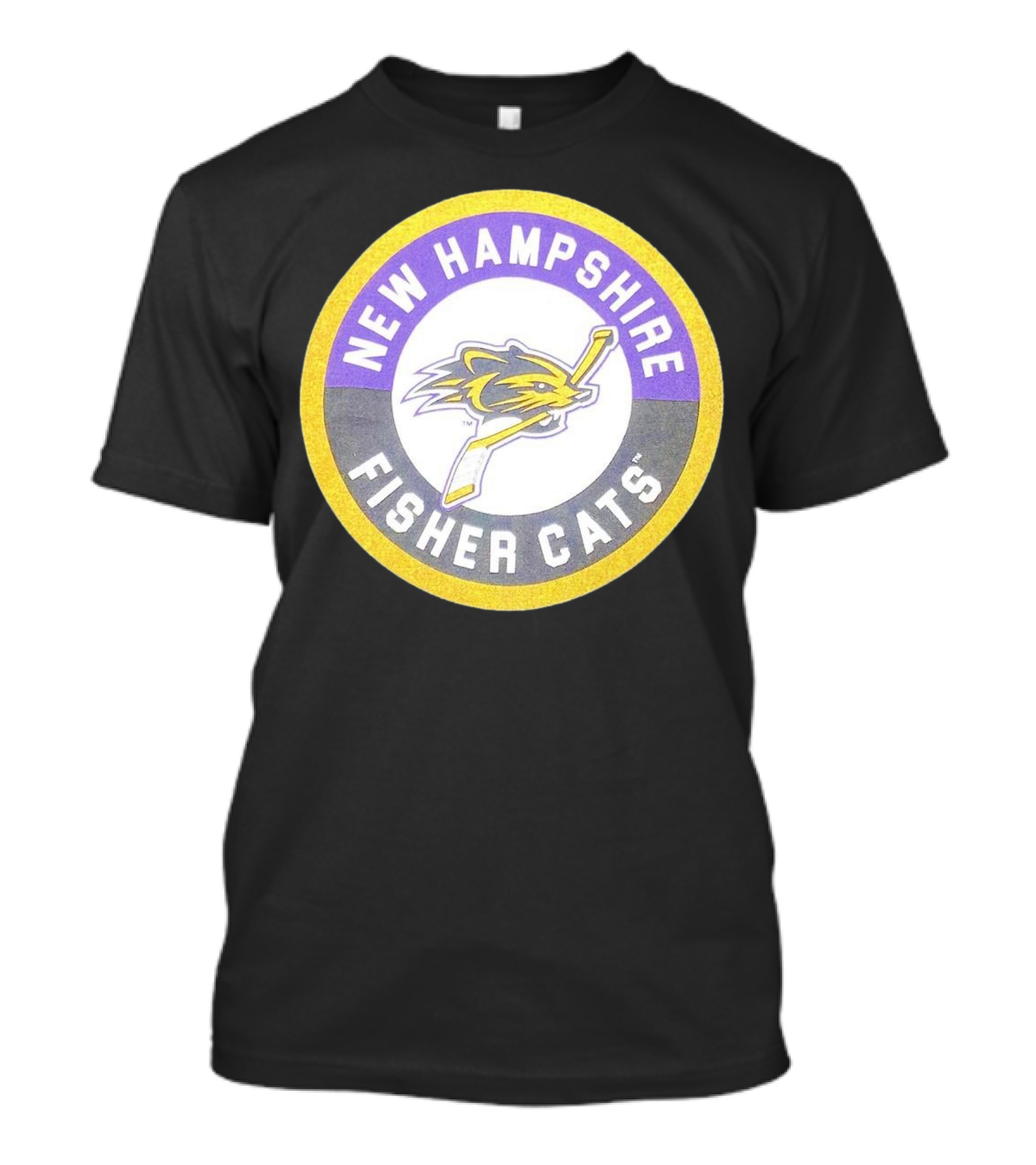 New Hampshire Fisher Cats Hockey Logo Circular Emblem T-Shirt