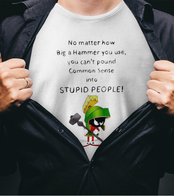 No Matter How Big A Hammer You Use, You Can't Pound Common Sense Into Stupid People T-Shirt