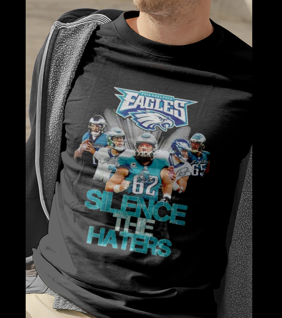 Philadelphia Eagles Silence The Haters Philadelphia Eagles Logo Players T-Shirt