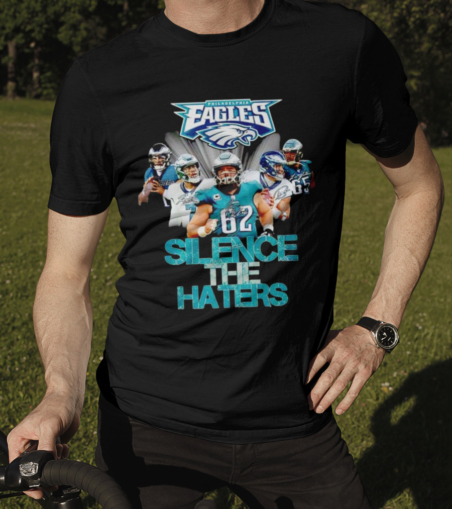 Philadelphia Eagles Silence The Haters Philadelphia Eagles Logo Players T-Shirt