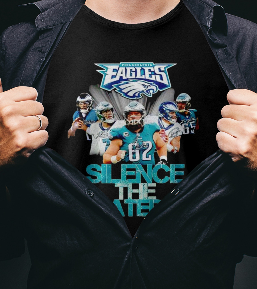 Philadelphia Eagles Silence The Haters Philadelphia Eagles Logo Players T-Shirt
