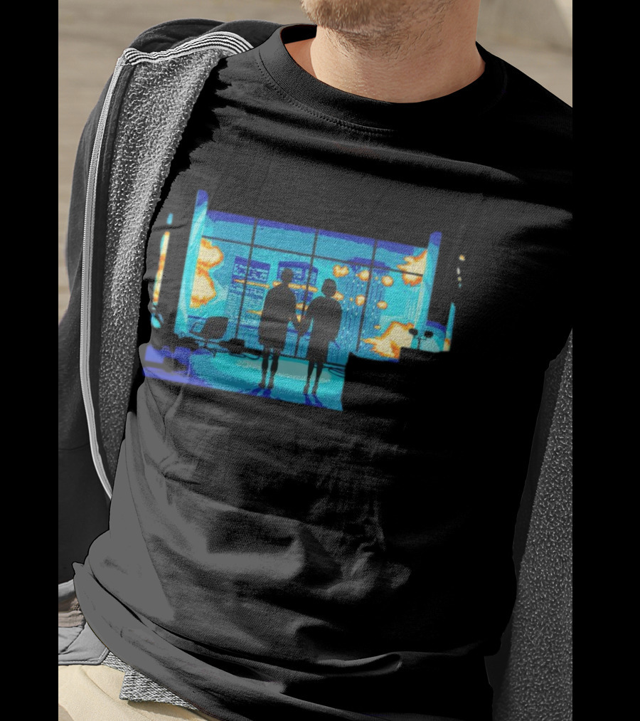 Explosion Fire Cityscape Window T-Shirt