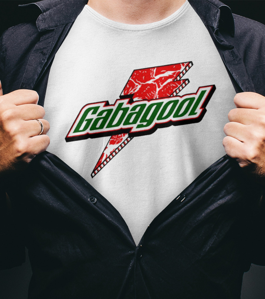 Gabagool Meat Lightning Bolt Red Green T-Shirt