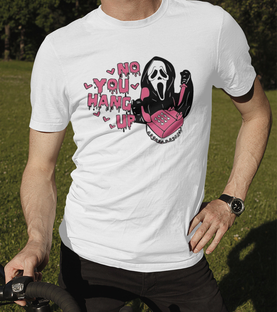 Ghostface Telephone Scene No You Hang Up Halloween T-Shirt