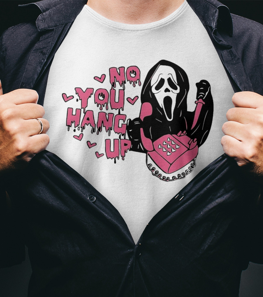 Ghostface Telephone Scene No You Hang Up Halloween T-Shirt