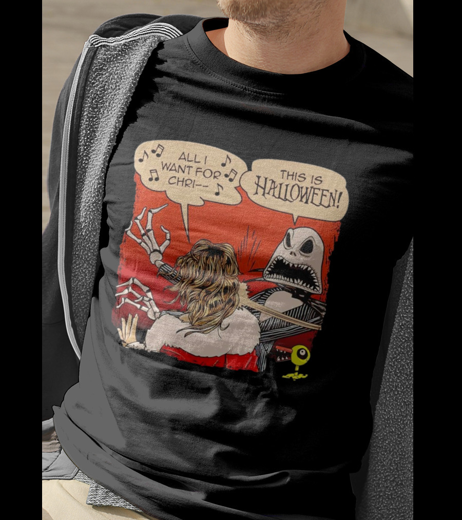 Jack Skellington Slapping This Is Halloween All I Want For Chri T-Shirt