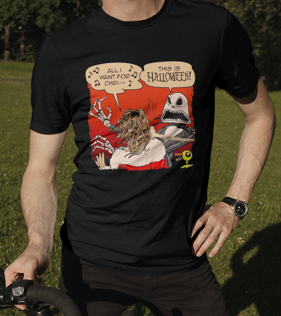 Jack Skellington Slapping This Is Halloween All I Want For Chri T-Shirt