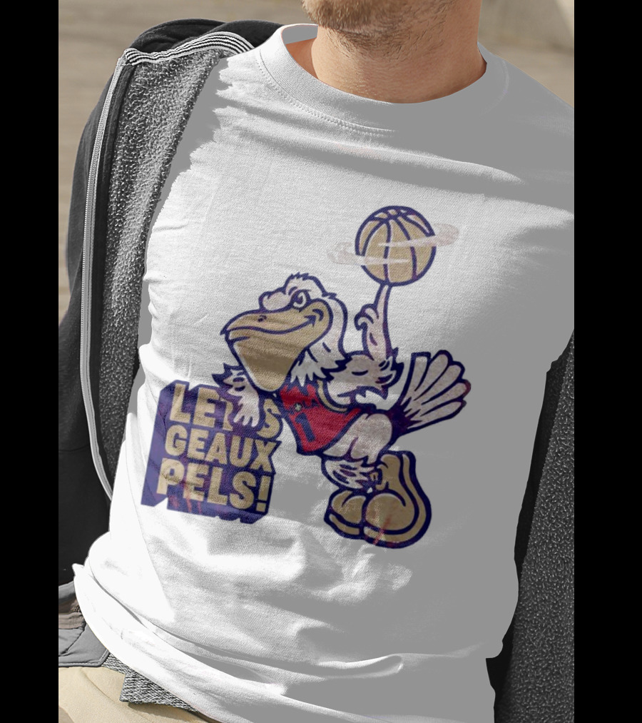Let’s Geaux Pels Basketball Pelican T-Shirt