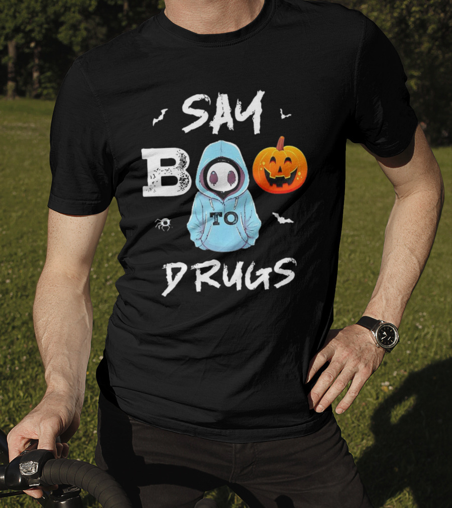 Say Boo To Drugs Halloween Hoodie Ghost Pumpkin T-Shirt