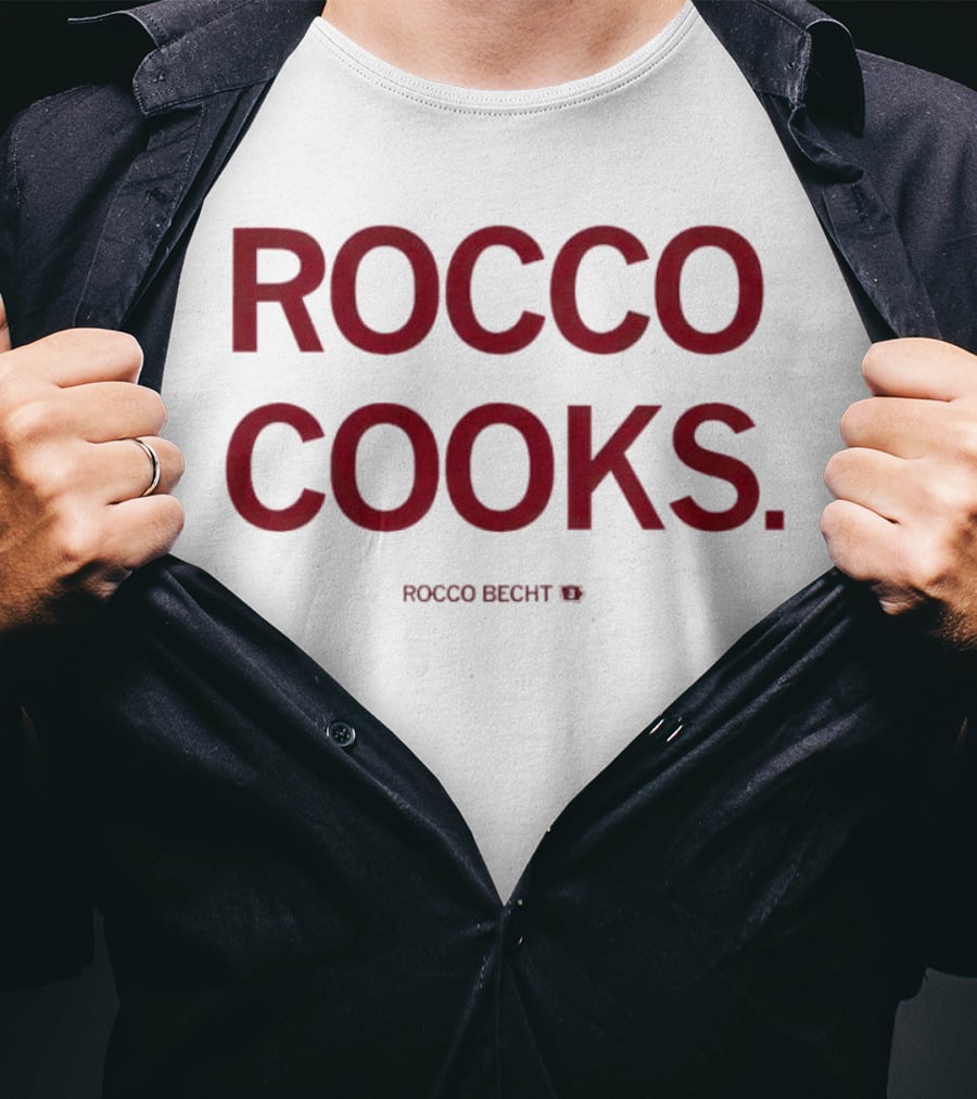 Rocco Cooks Rocco Becht Football T-Shirt