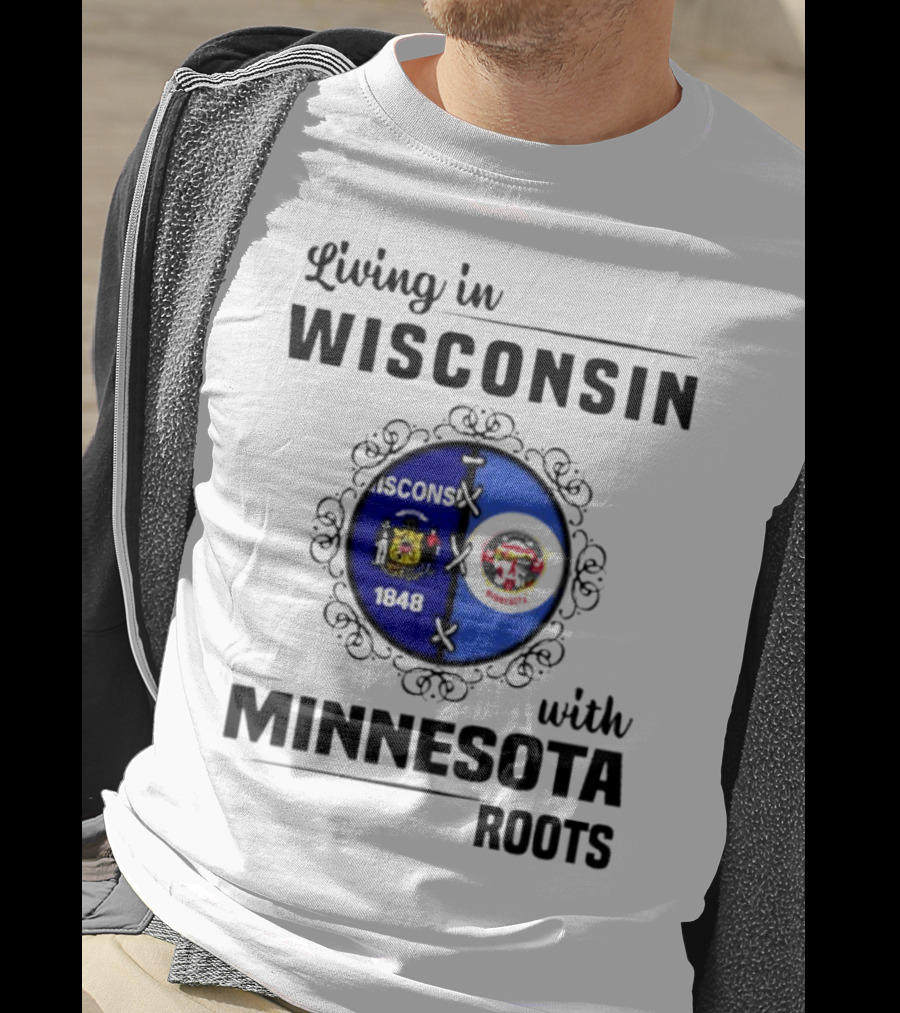 Wisconsin Pride Minnesota Roots United State Crests T-Shirt