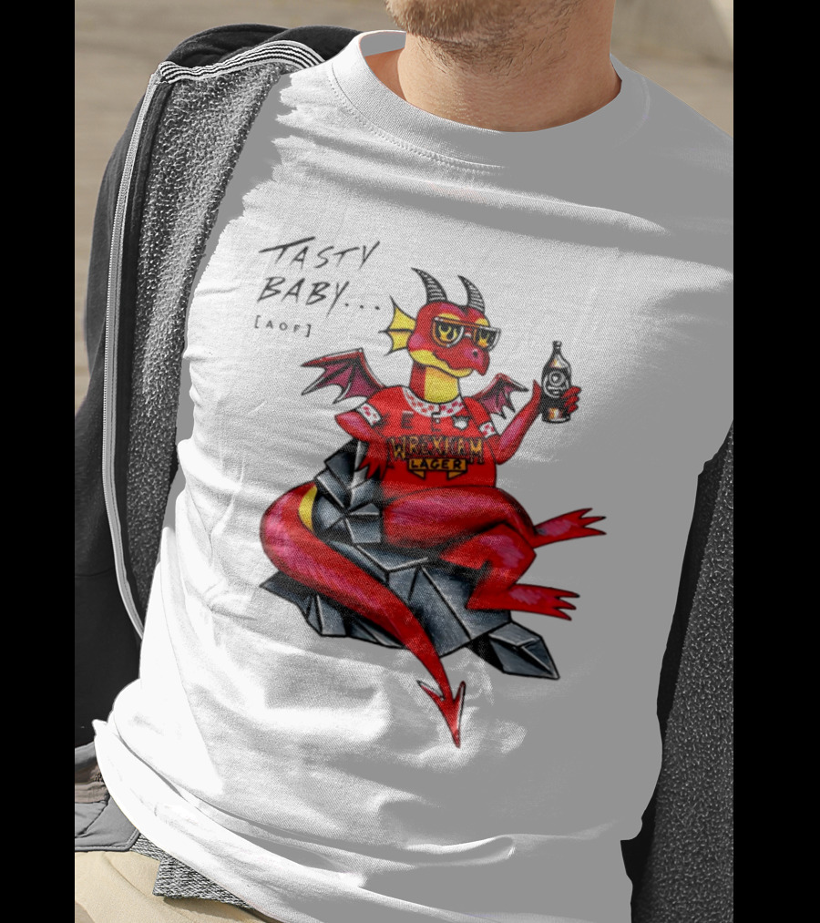 Wrexham Lager Dragon Tasty Baby Cool Style Image T-Shirt
