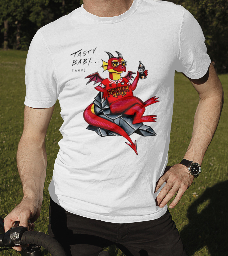 Wrexham Lager Dragon Tasty Baby Cool Style Image T-Shirt