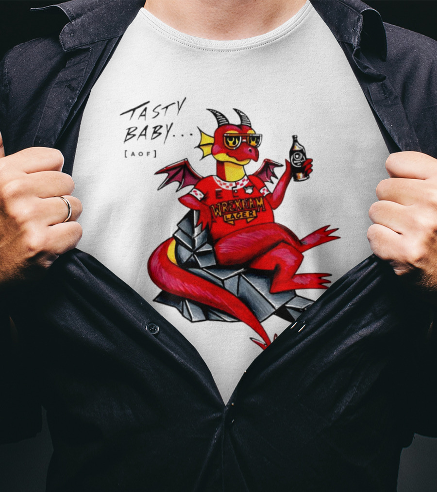 Wrexham Lager Dragon Tasty Baby Cool Style Image T-Shirt