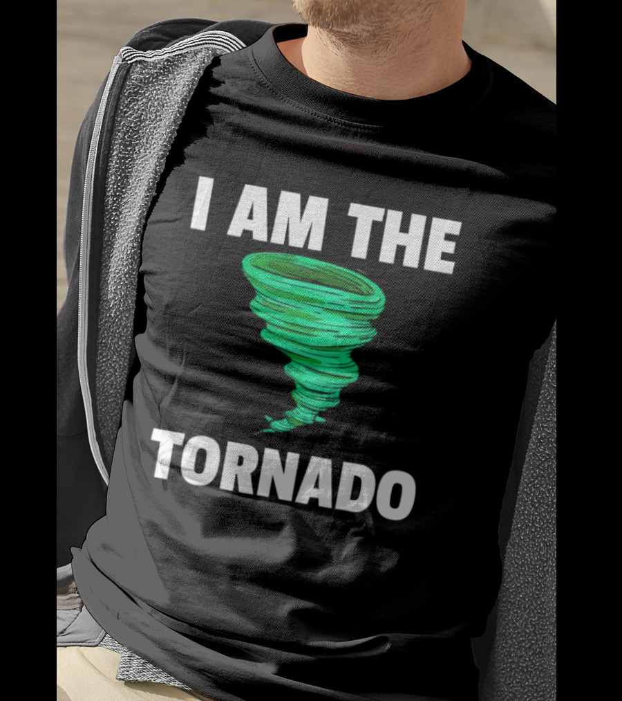 I AM THE TORNADO Green Spiral T-Shirt