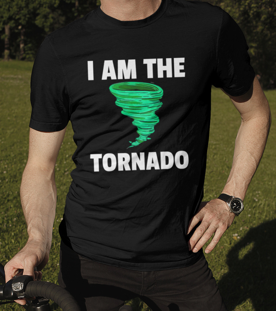I AM THE TORNADO Green Spiral T-Shirt