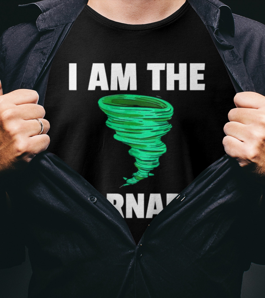 I AM THE TORNADO Green Spiral T-Shirt