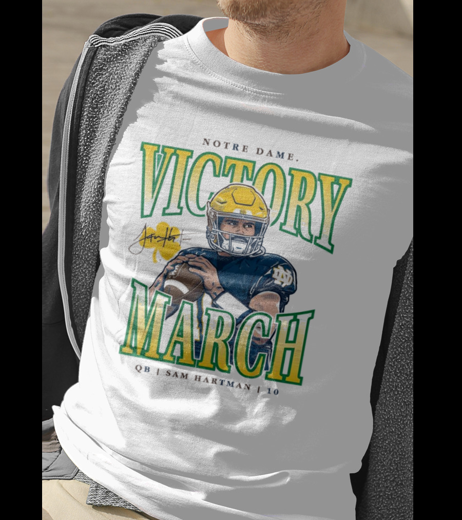 Notre Dame Victory March Sam Hartman QB 10 T-Shirt