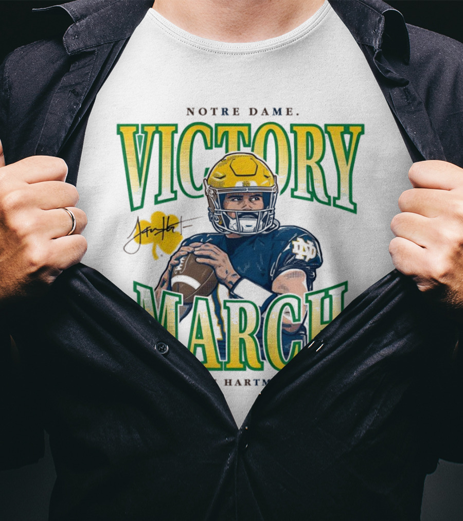 Notre Dame Victory March Sam Hartman QB 10 T-Shirt