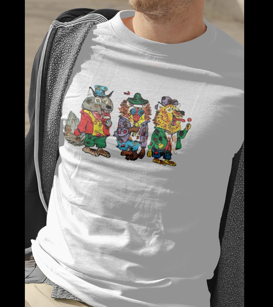 Wolfgang Wolf Barry Baboon Harry Hyena Cartoon Characters T-Shirt
