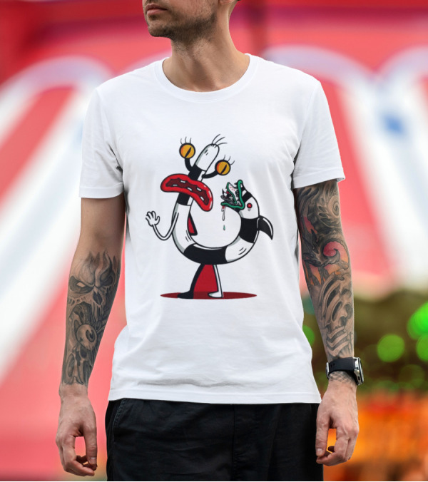 Premium T-Shirt: Worm Tail Cartoon Creature Horror T-Shirt Worm Tail Cartoon Creature Horror T-Shirt