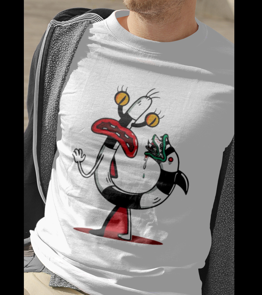 Worm Tail Cartoon Creature Horror T-Shirt