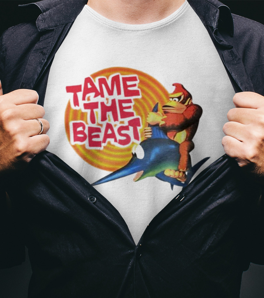 Tame The Beast Donkey Kong Riding Swordfish T-Shirt