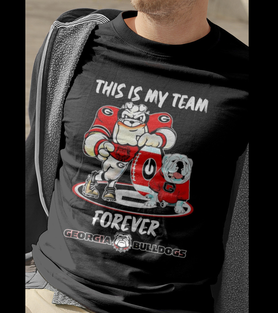 Georgia Bulldogs This Is My Team Forever Mascot Collection T-Shirt