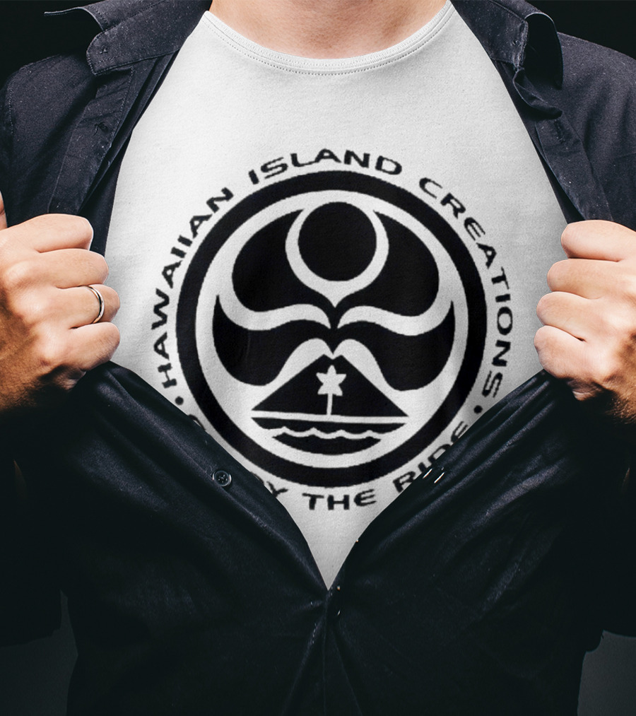Hawaiian Island Creations Surfing Logo Enjoy The Ride T-Shirt