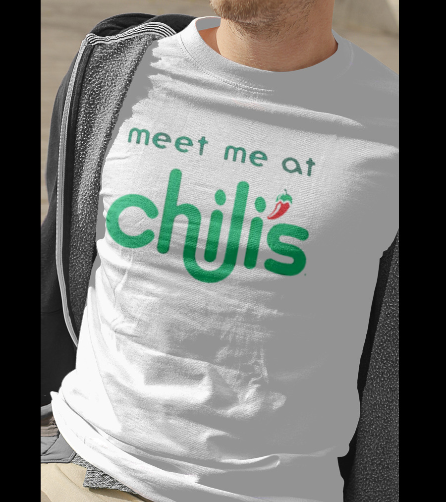 Meet Me At Chili’s Neon Logo With Chili Pepper T-Shirt