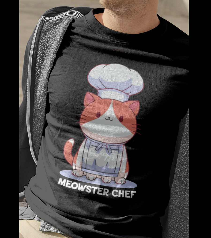 Meowster Chef Adorable Cat Cooking T-Shirt