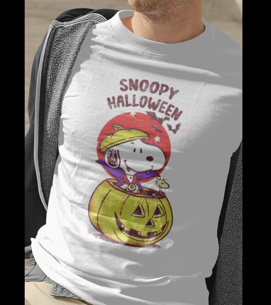 Snoopy Halloween Woodstock Peanuts Pumpkin T-Shirt