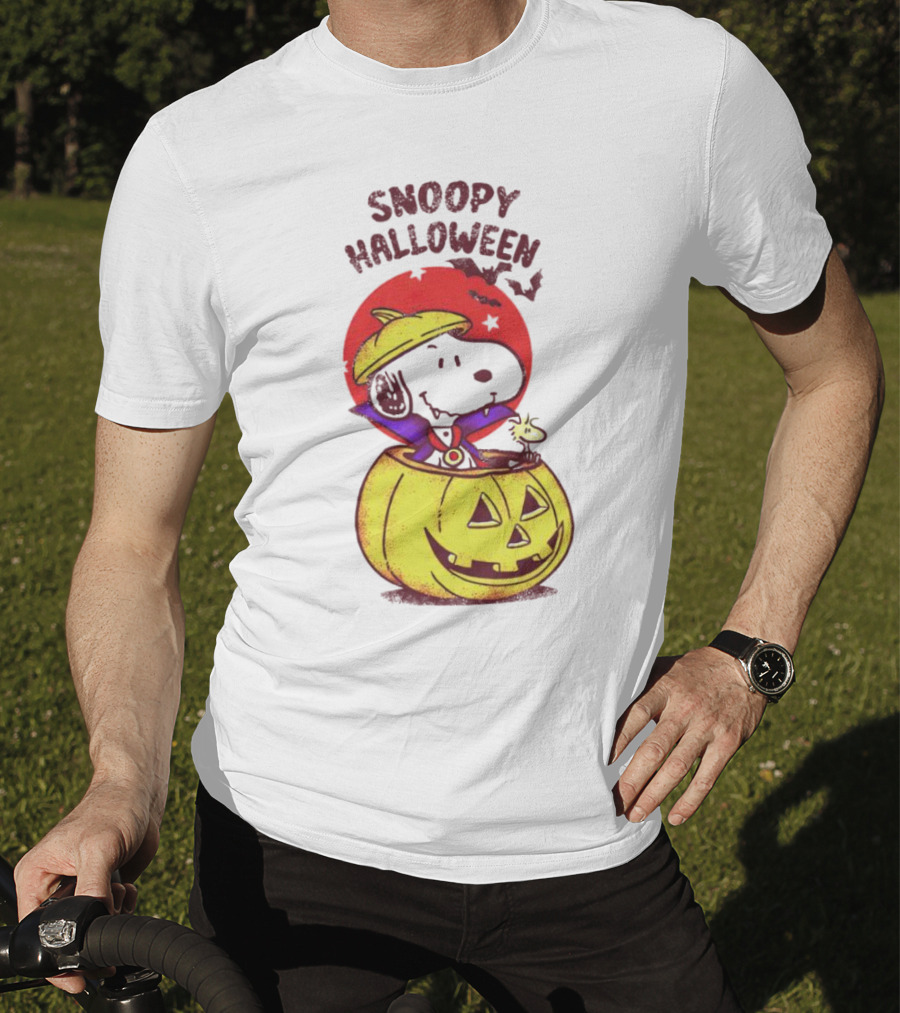 Snoopy Halloween Woodstock Peanuts Pumpkin T-Shirt