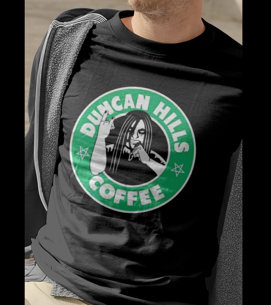 Duncan Hills Coffee Metalocalypse Starbucks Emblem T-Shirt