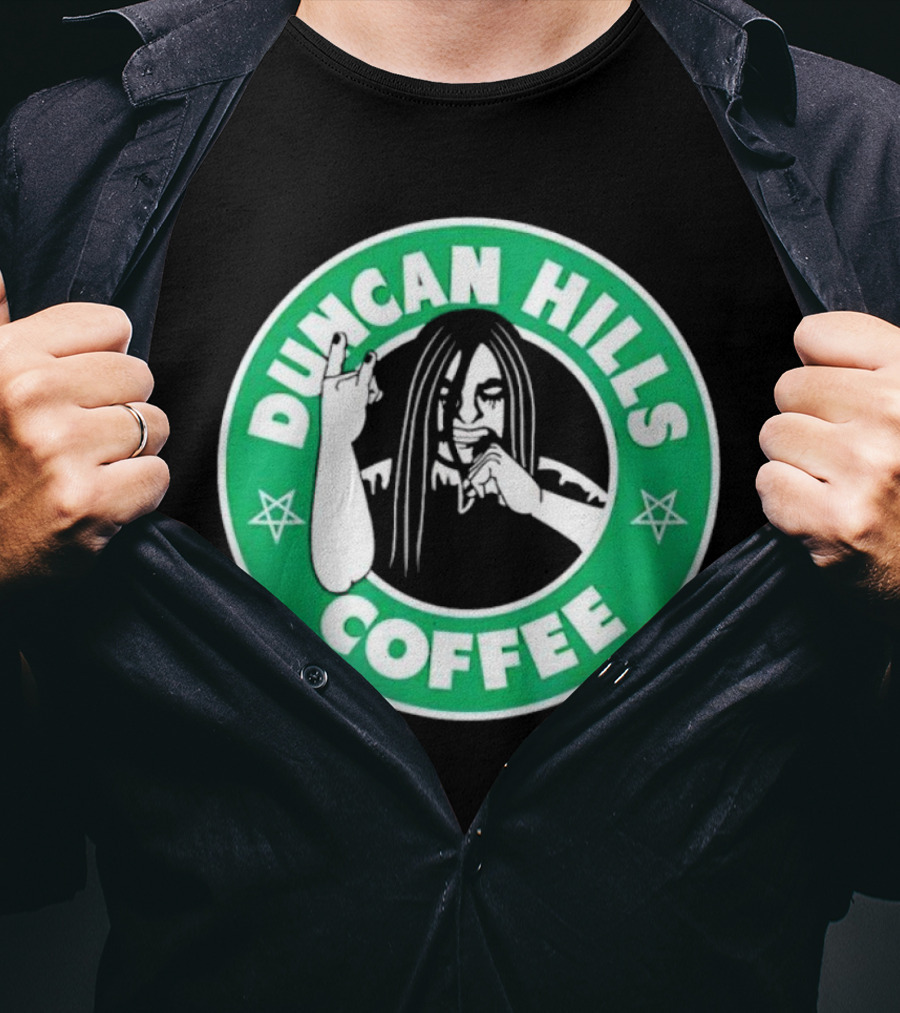 Duncan Hills Coffee Metalocalypse Starbucks Emblem T-Shirt