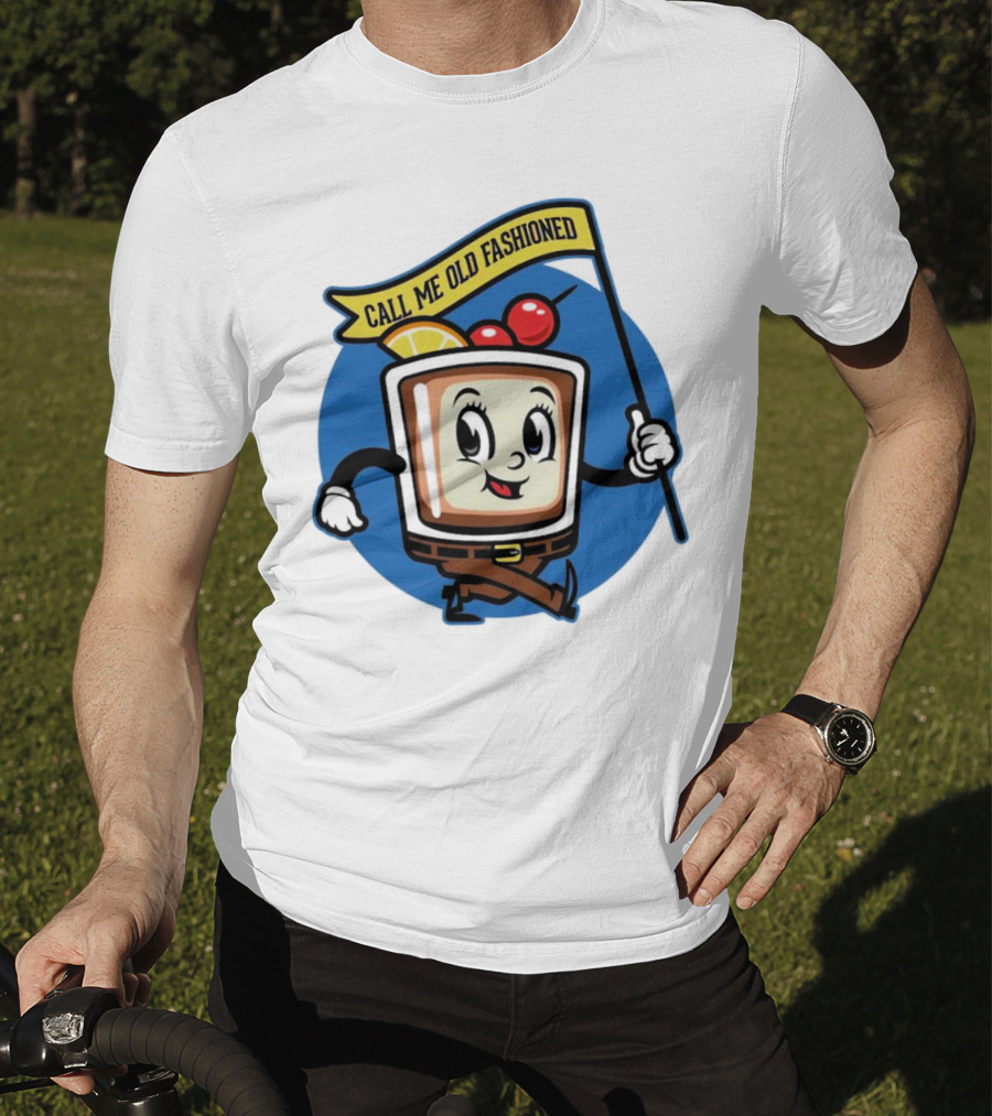 Call Me Old Fashioned Cherry Orange Cocktail Cartoon T-Shirt