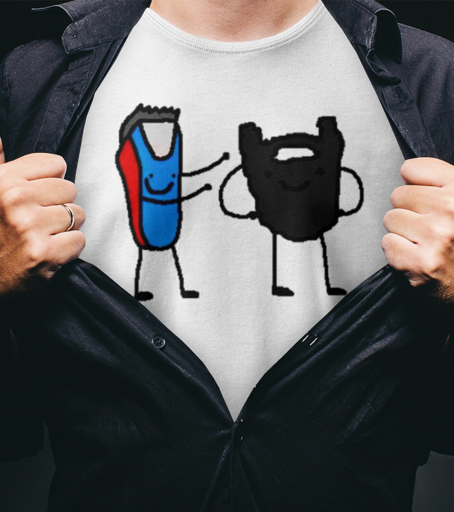 Clipps And Beard Clippers And Facial Hair Cartoon T-Shirt