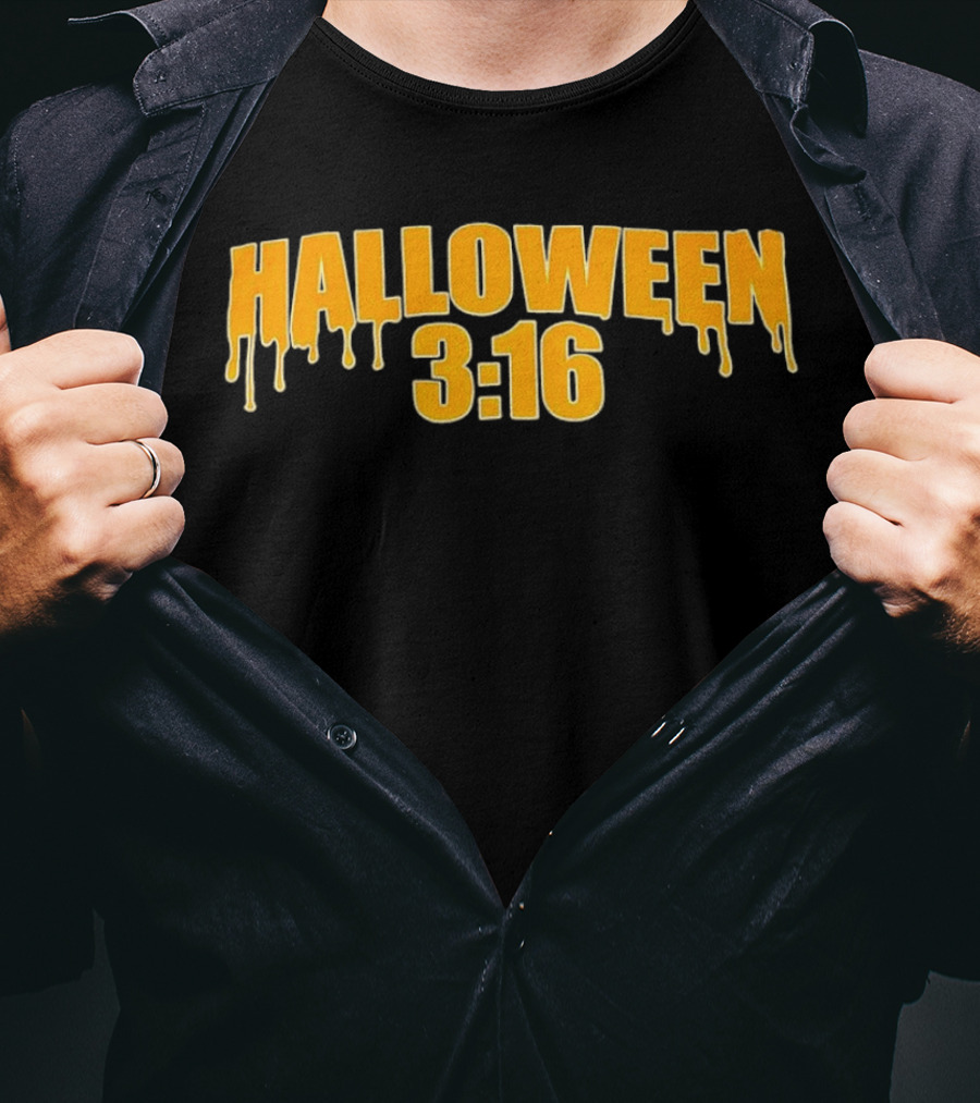 Halloween 3 16 Dripping Slime Font T-Shirt